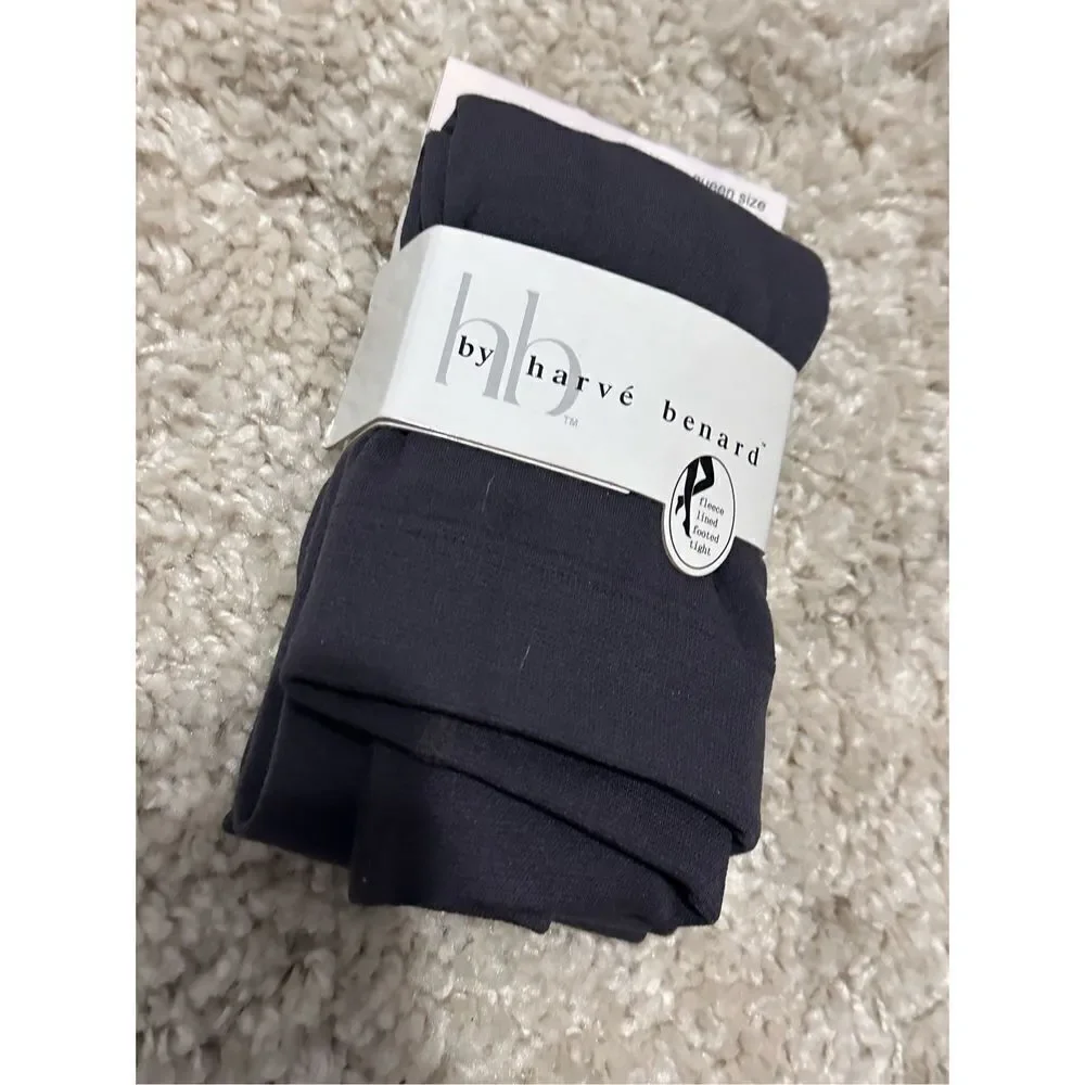 NEW WITH‎ TAGS Harve Benard GRAY Queen Size Fleece Footed Tights 165lbs-250lbs